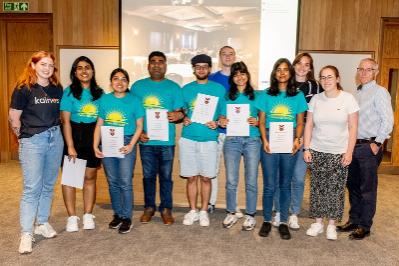 Student participants at the Data For Good Hackathon